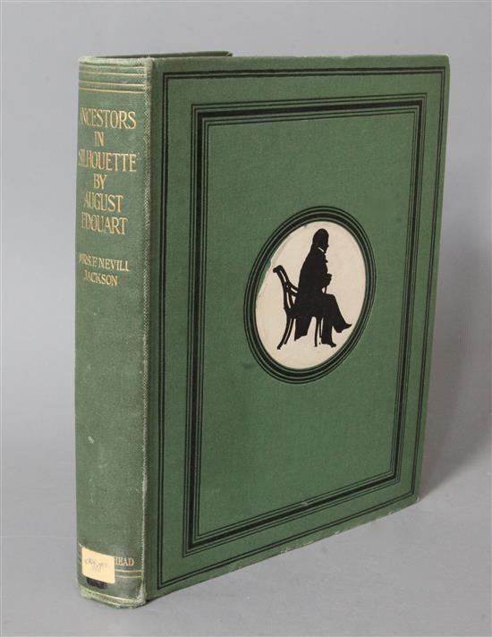 Jackson, Mrs F Nevill - Ancestors in Silhouette Cut by August Edouart, library stamps, John Lane, The Bodley Head, London